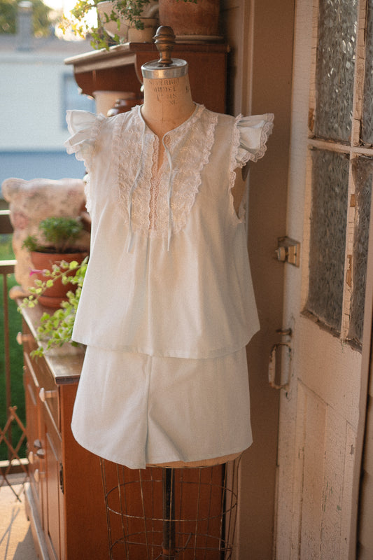 Vintage lacy blue pyjama set