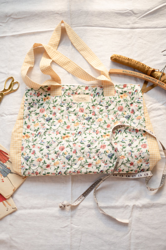 Handmade quilted reusable bag - miss match